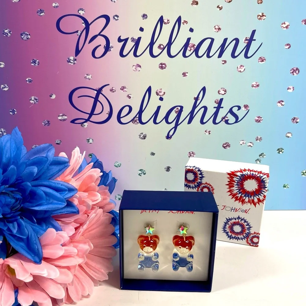 🐻BETSEY JOHNSON GLITTER GUMMY BEAR EARRINGS